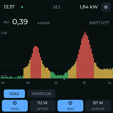 An emulated ESP32-S3 board showing its display